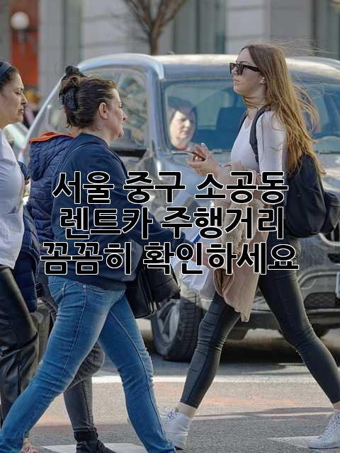 서울 중구 소공동 렌트카, 주행거리 꼼꼼히 확인하세요!