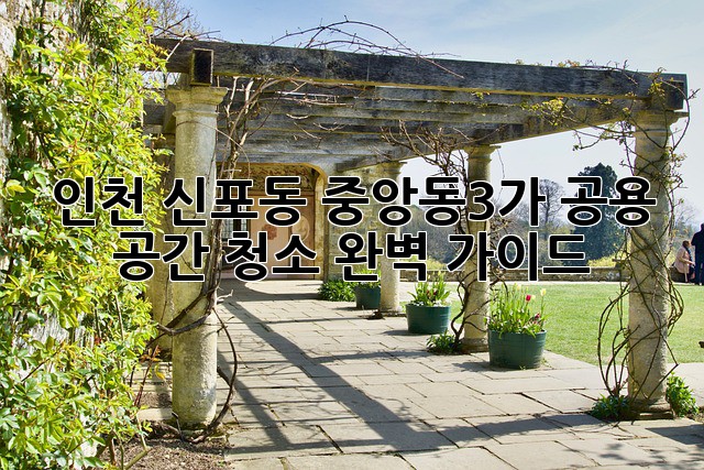 인천 신포동 중앙동3가 공용 공간 청소 완벽 가이드