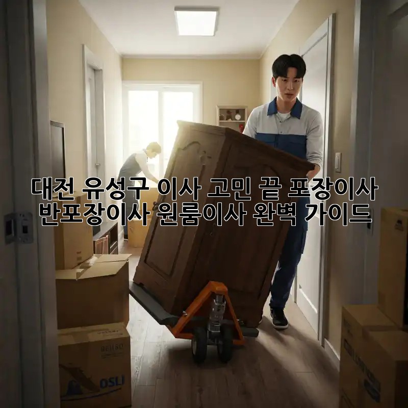 대전 유성구 이사🚚💨 고민 끝! #포장이사 #반포장이사 #원룸이사 완벽 가이드