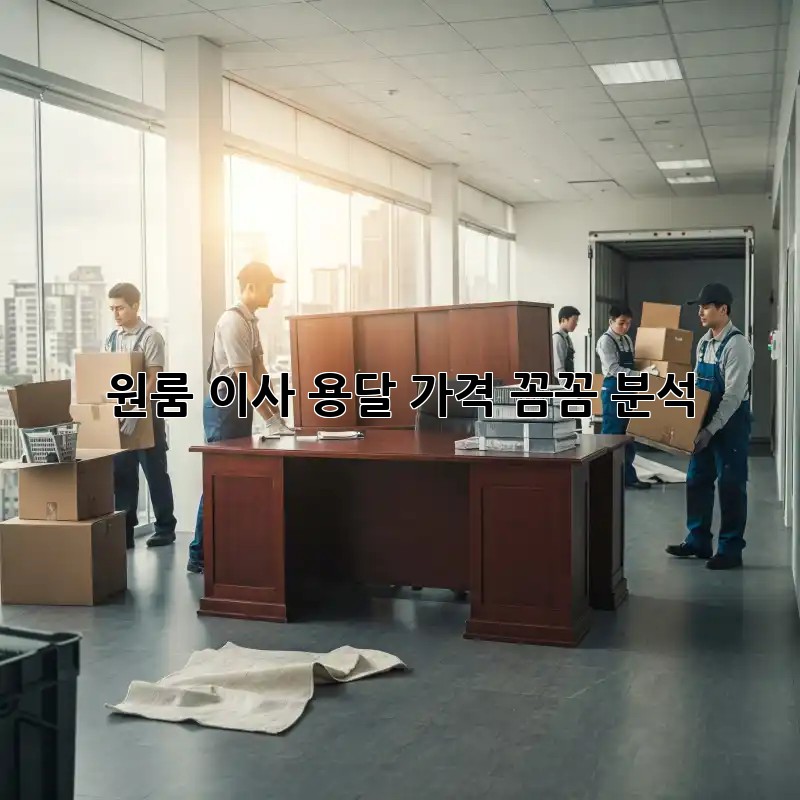 원룸 이사, 용달 가격 꼼꼼 분석!