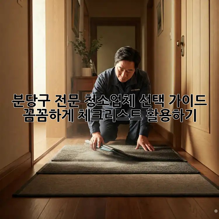 분당구 전문 청소업체 선택 가이드: 꼼꼼하게 체크리스트 활용하기