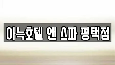 아늑호텔 앤 스파 평택점