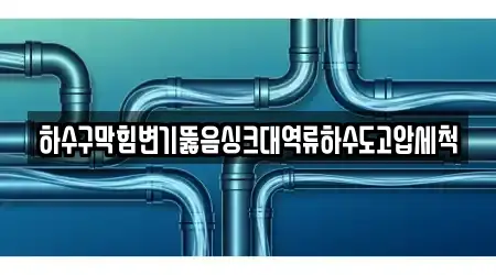 하수구막힘변기뚫음싱크대역류하수도고압세척