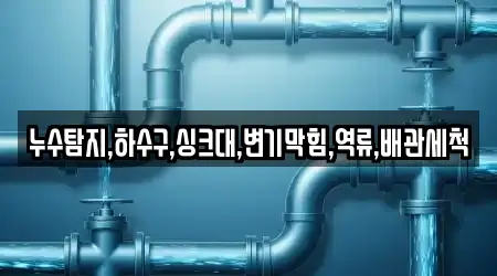 누수탐지,하수구,싱크대,변기막힘,역류,배관세척