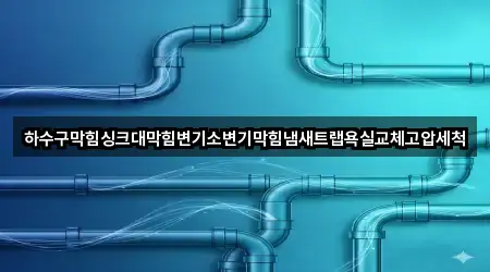 하수구막힘싱크대막힘변기소변기막힘냄새트랩욕실교체고압세척