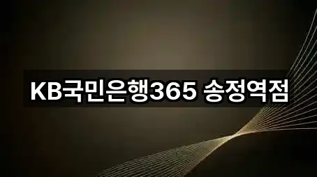KB국민은행365 송정역점